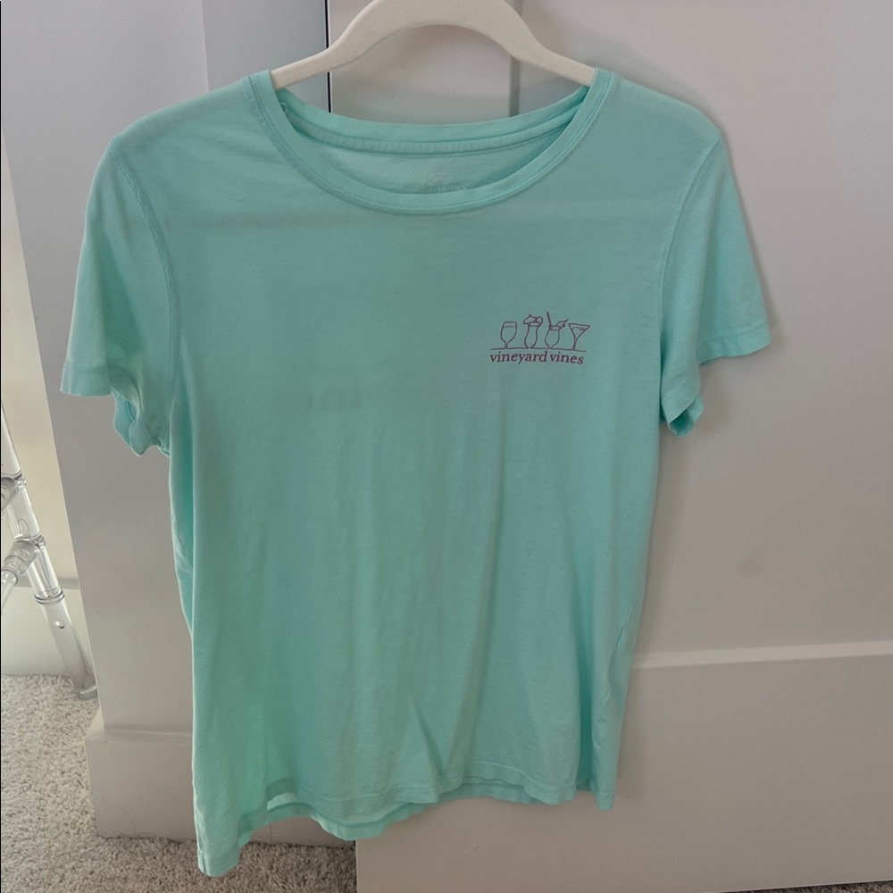 Vineyard vines small drink T shirt light aqua